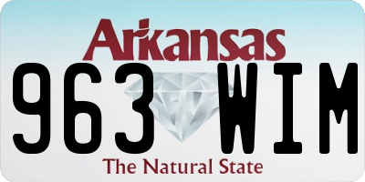 AR license plate 963WIM