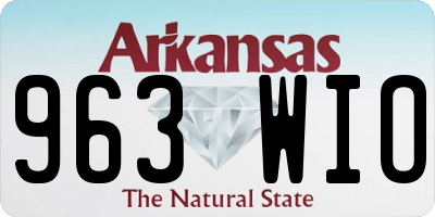 AR license plate 963WIO