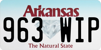 AR license plate 963WIP