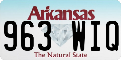 AR license plate 963WIQ