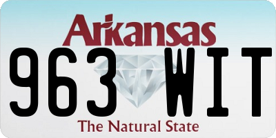 AR license plate 963WIT