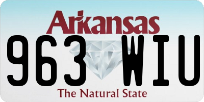AR license plate 963WIU