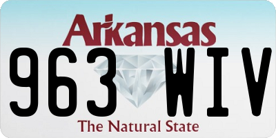AR license plate 963WIV