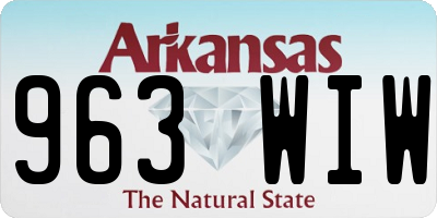 AR license plate 963WIW