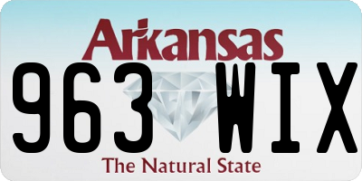 AR license plate 963WIX