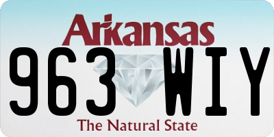 AR license plate 963WIY