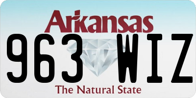AR license plate 963WIZ