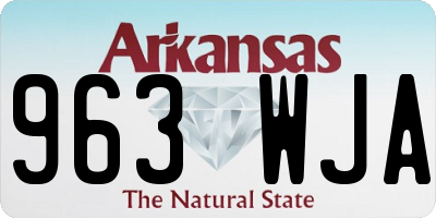 AR license plate 963WJA