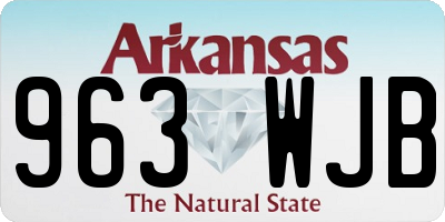 AR license plate 963WJB
