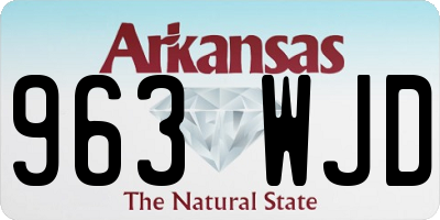 AR license plate 963WJD