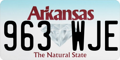 AR license plate 963WJE