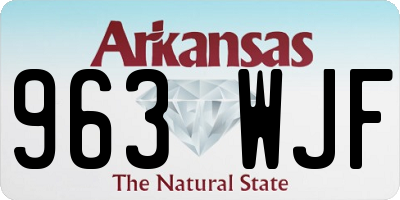 AR license plate 963WJF