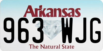 AR license plate 963WJG