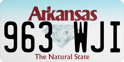 AR license plate 963WJI