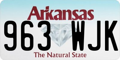 AR license plate 963WJK