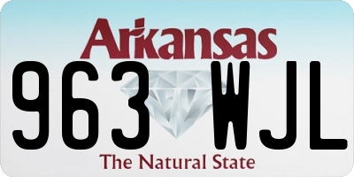 AR license plate 963WJL