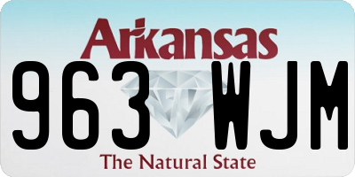 AR license plate 963WJM