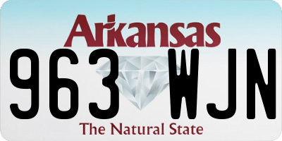 AR license plate 963WJN