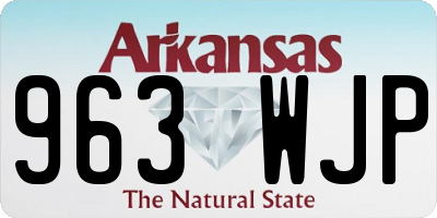 AR license plate 963WJP