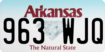 AR license plate 963WJQ