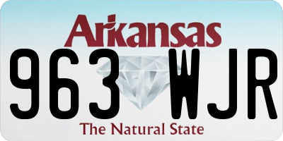AR license plate 963WJR