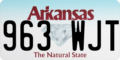 AR license plate 963WJT