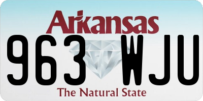 AR license plate 963WJU