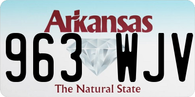 AR license plate 963WJV