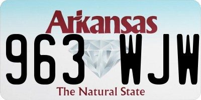 AR license plate 963WJW
