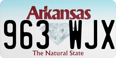 AR license plate 963WJX