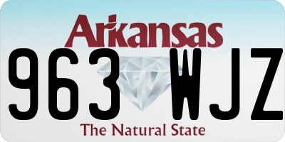 AR license plate 963WJZ