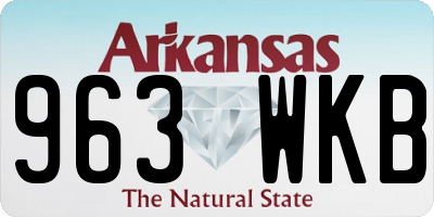AR license plate 963WKB