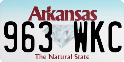 AR license plate 963WKC