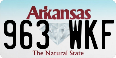 AR license plate 963WKF
