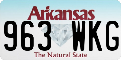 AR license plate 963WKG