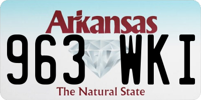 AR license plate 963WKI