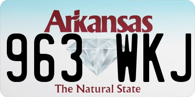 AR license plate 963WKJ