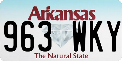 AR license plate 963WKY
