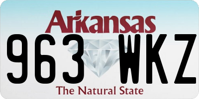 AR license plate 963WKZ