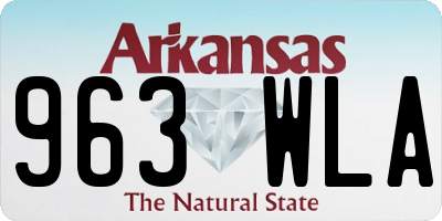 AR license plate 963WLA