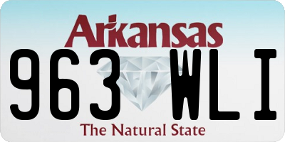 AR license plate 963WLI