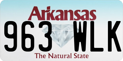 AR license plate 963WLK
