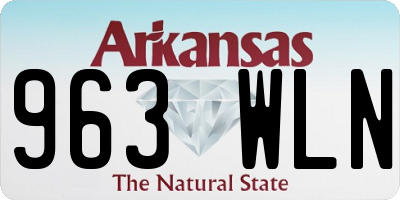 AR license plate 963WLN