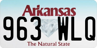 AR license plate 963WLQ