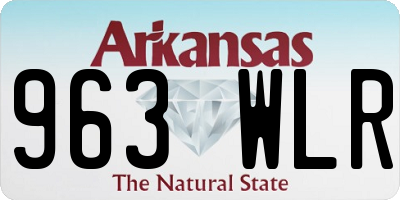 AR license plate 963WLR