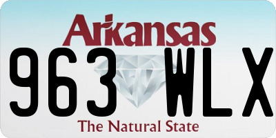 AR license plate 963WLX