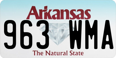 AR license plate 963WMA