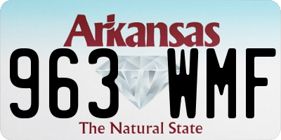 AR license plate 963WMF