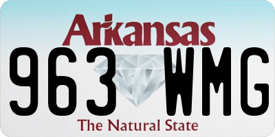 AR license plate 963WMG