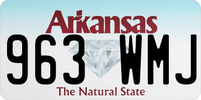 AR license plate 963WMJ